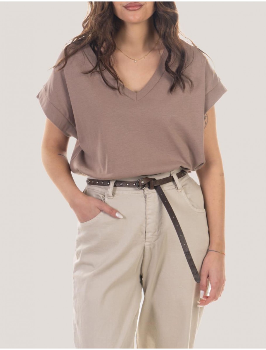 CAMISETA OBVIO THAIRA TAUPE