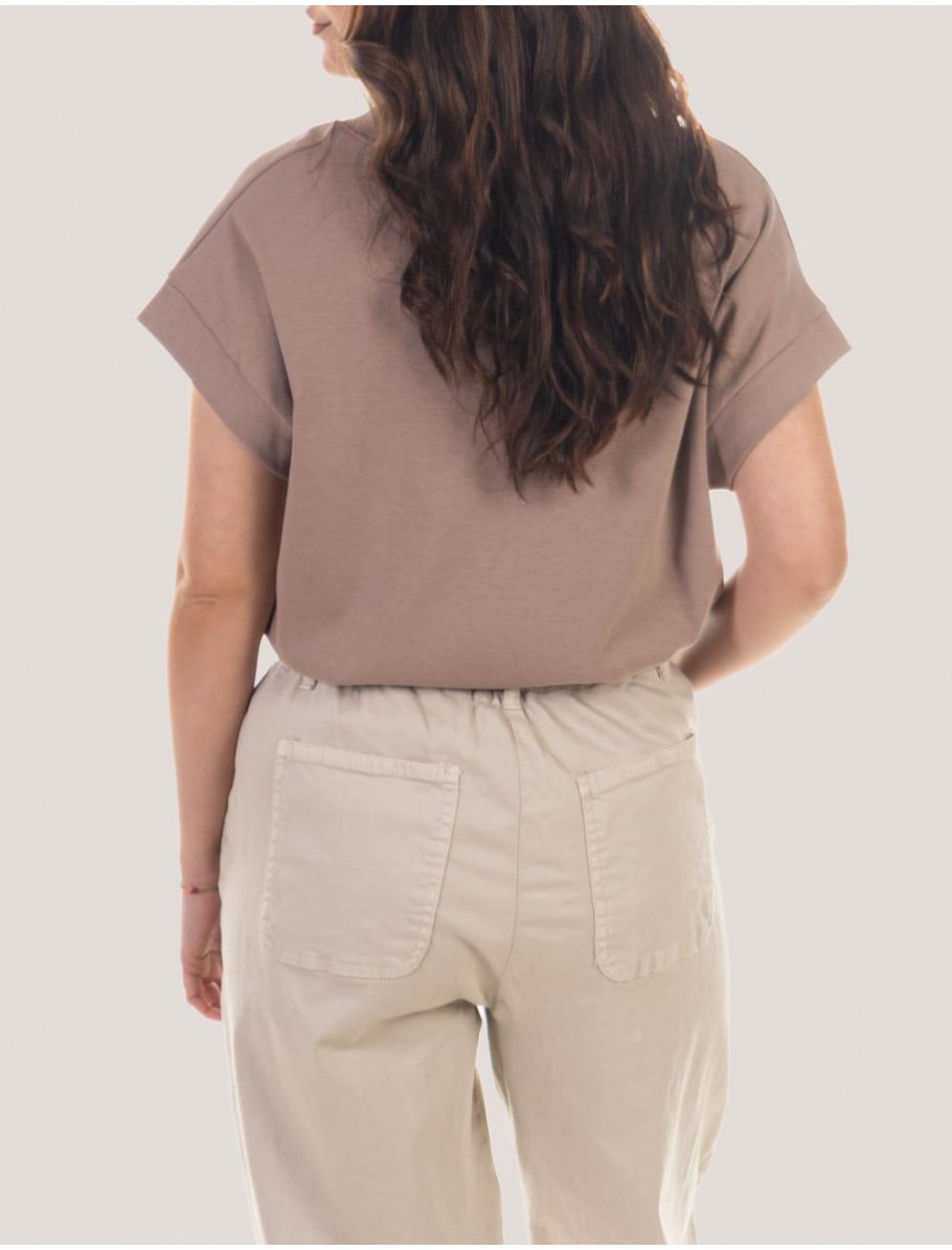 CAMISETA OBVIO THAIRA TAUPE