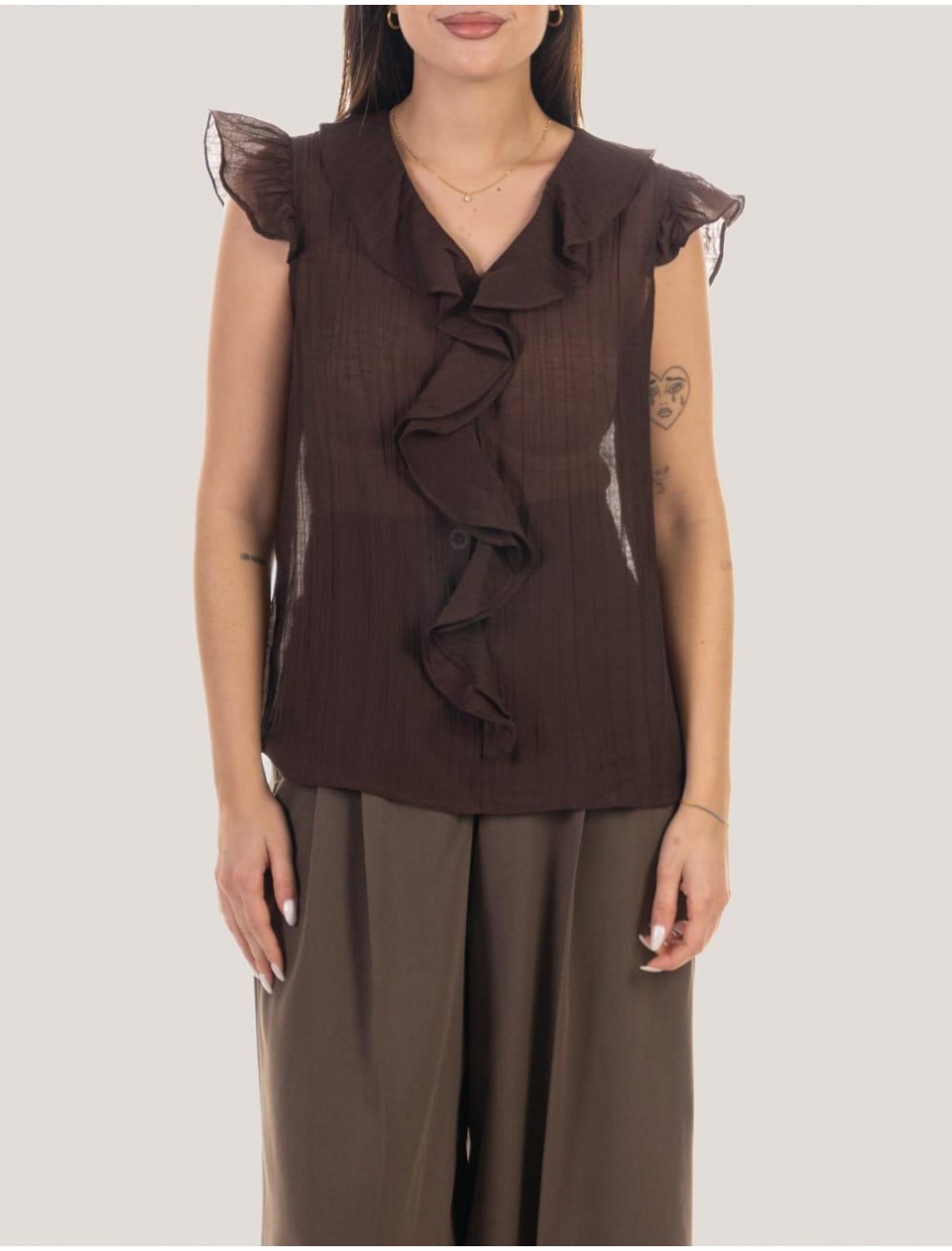 CAMISA OBVIO ZIREYA MARRoN