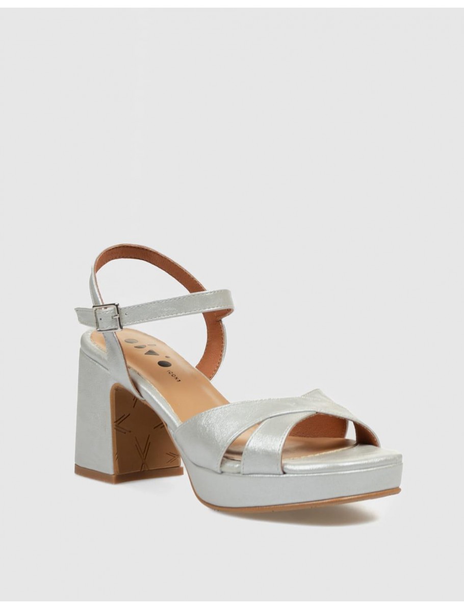 SANDALIA OBVIO SHOES DANAE PLATA