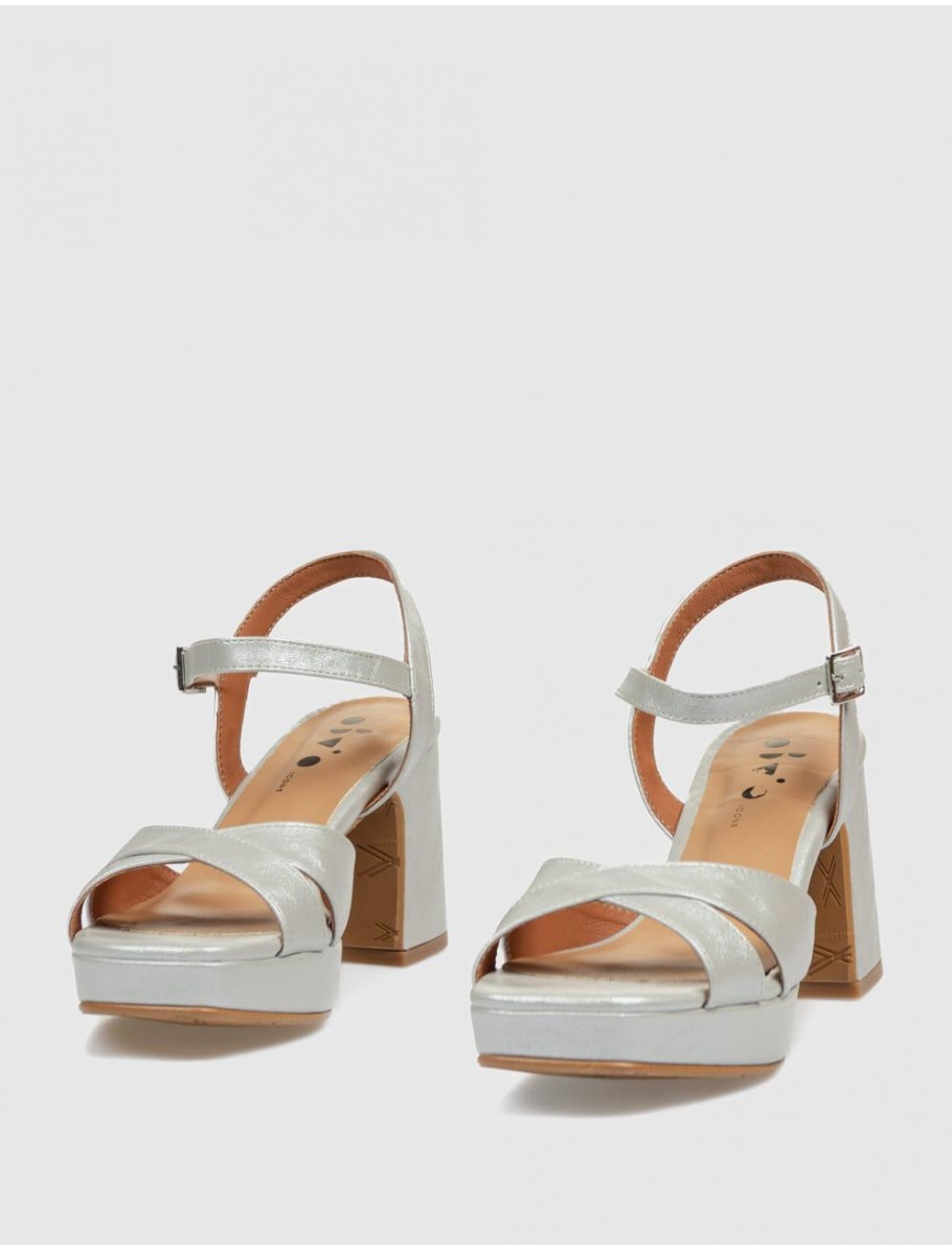 SANDALIA OBVIO SHOES DANAE PLATA