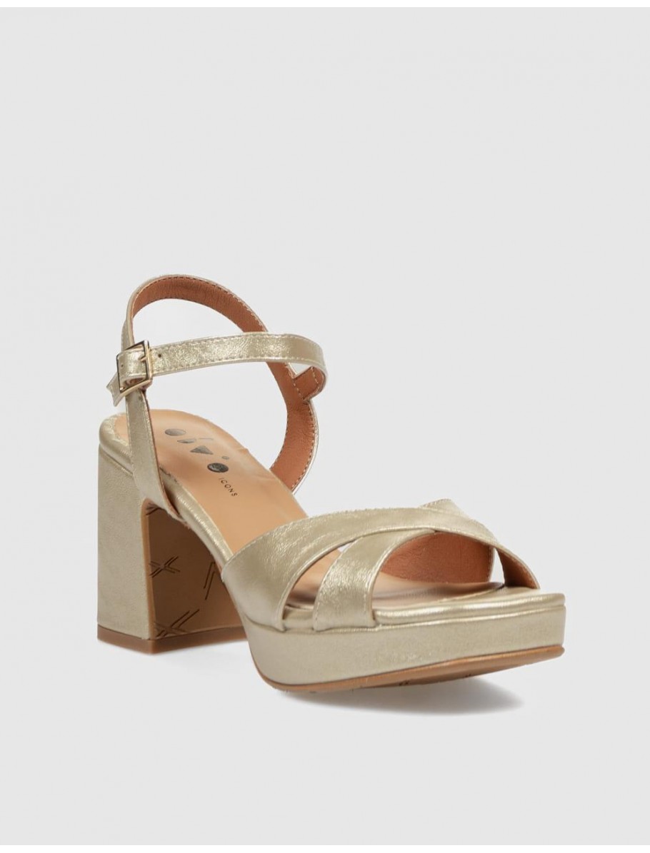 SANDALIA OBVIO SHOES DANAE PLATINO