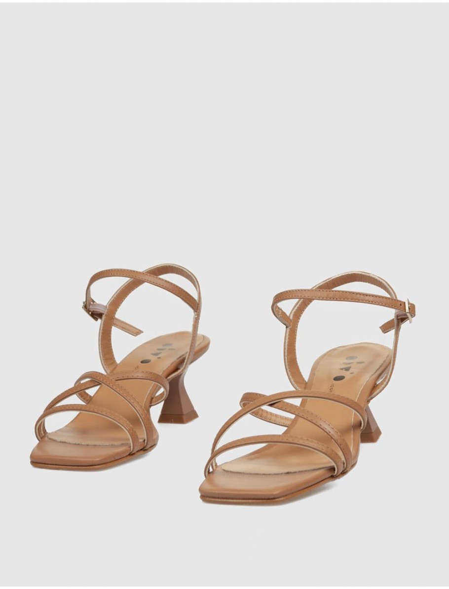 SANDALIA OBVIO SHOES KHALI CUERO