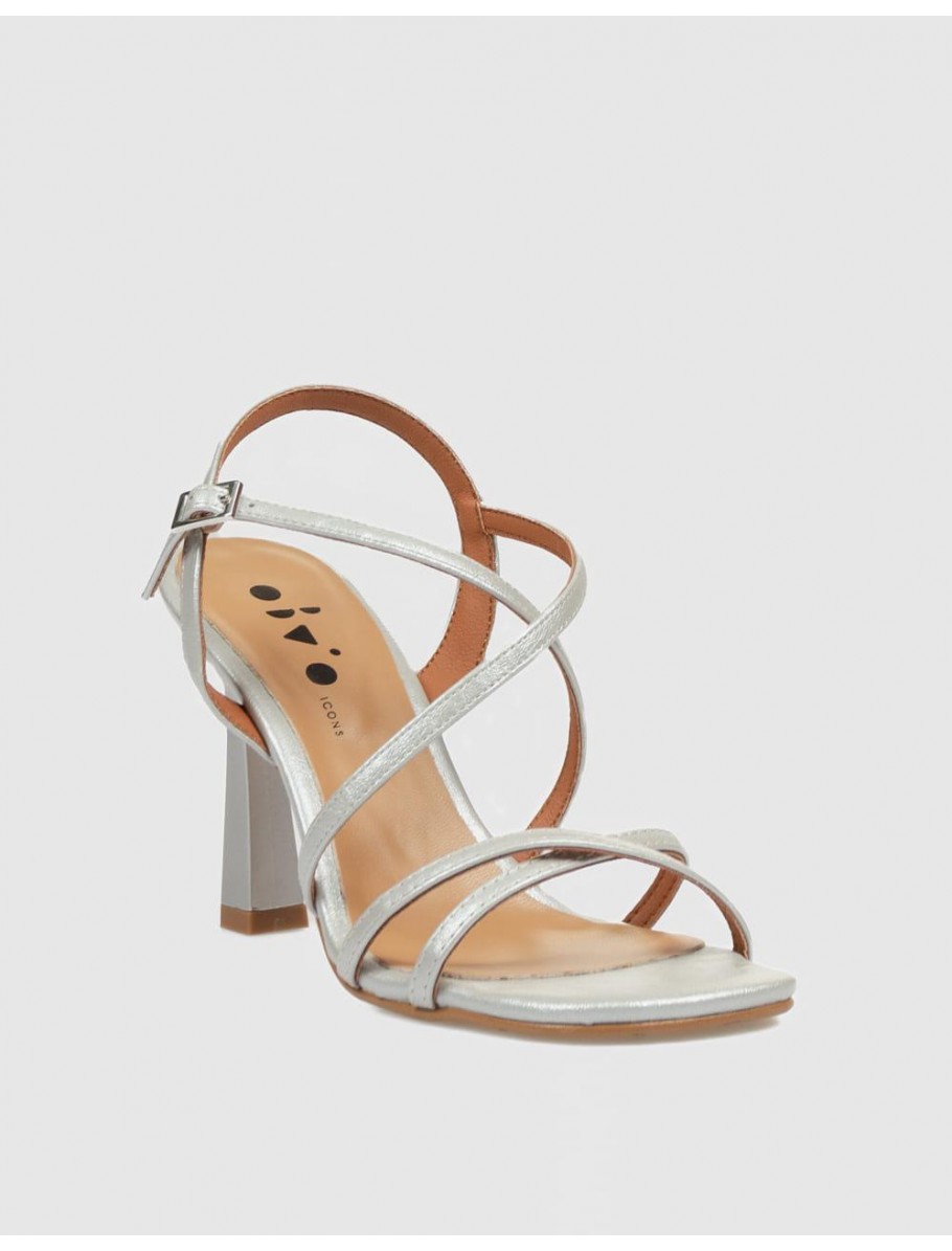 SANDALIA OBVIO SHOES EBLA PLATA