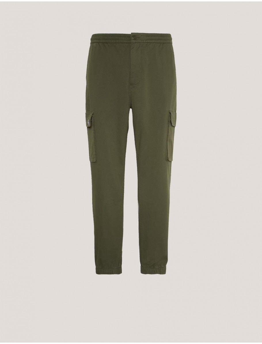 PANTALoN CALVIN KLEIN SKINNY ELASTIC COTTON CARGO PANT VERDE