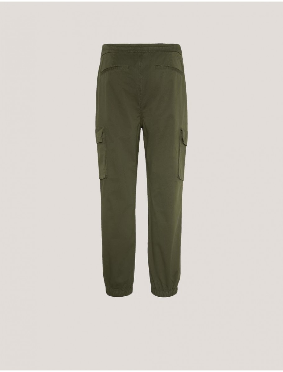 PANTALoN CALVIN KLEIN SKINNY ELASTIC COTTON CARGO PANT VERDE