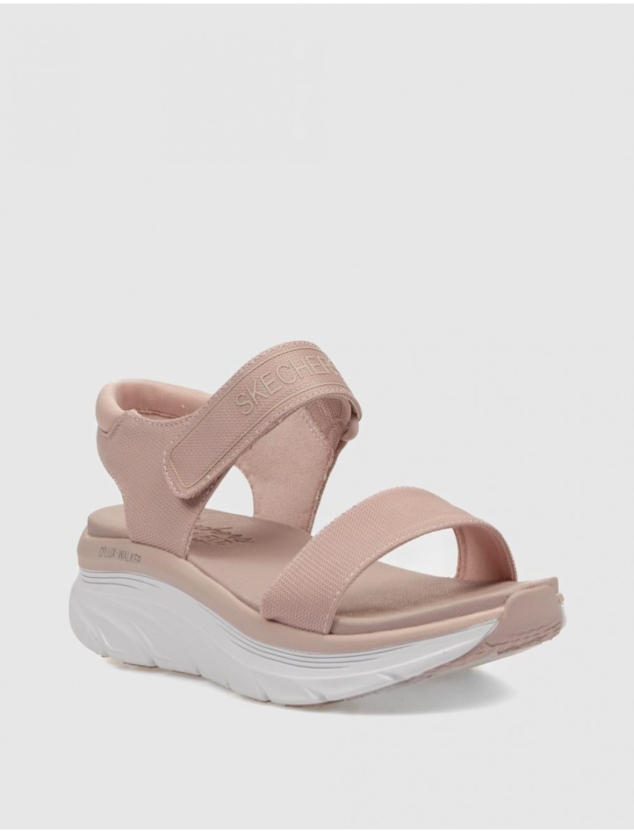 SANDALIA SKECHERS RELAXED FIT DLUX WALKER NEW BLOCK ROSA