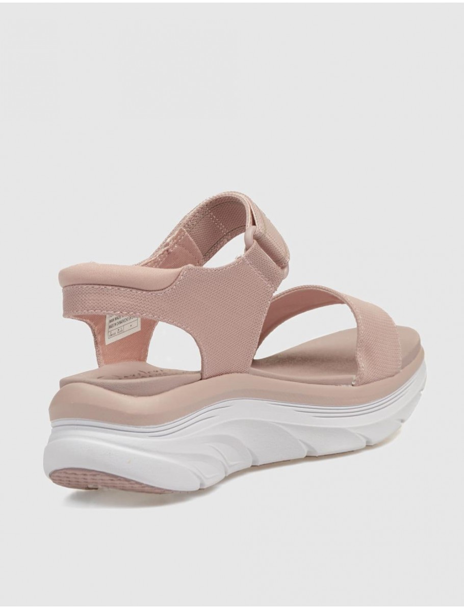 SANDALIA SKECHERS RELAXED FIT DLUX WALKER NEW BLOCK ROSA