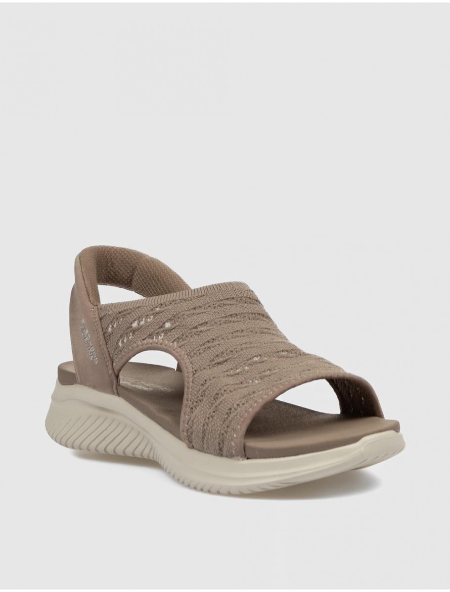 SANDALIA SKECHERS SLIP INS ULTRA FLEX 30 SUN TAUPE