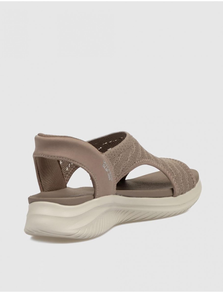 SANDALIA SKECHERS SLIP INS ULTRA FLEX 30 SUN TAUPE