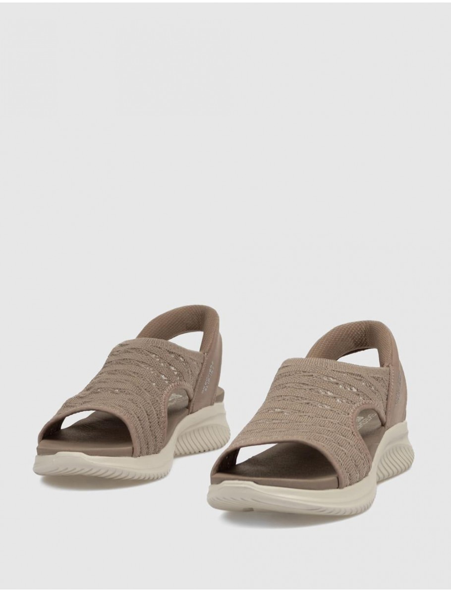 SANDALIA SKECHERS SLIP INS ULTRA FLEX 30 SUN TAUPE
