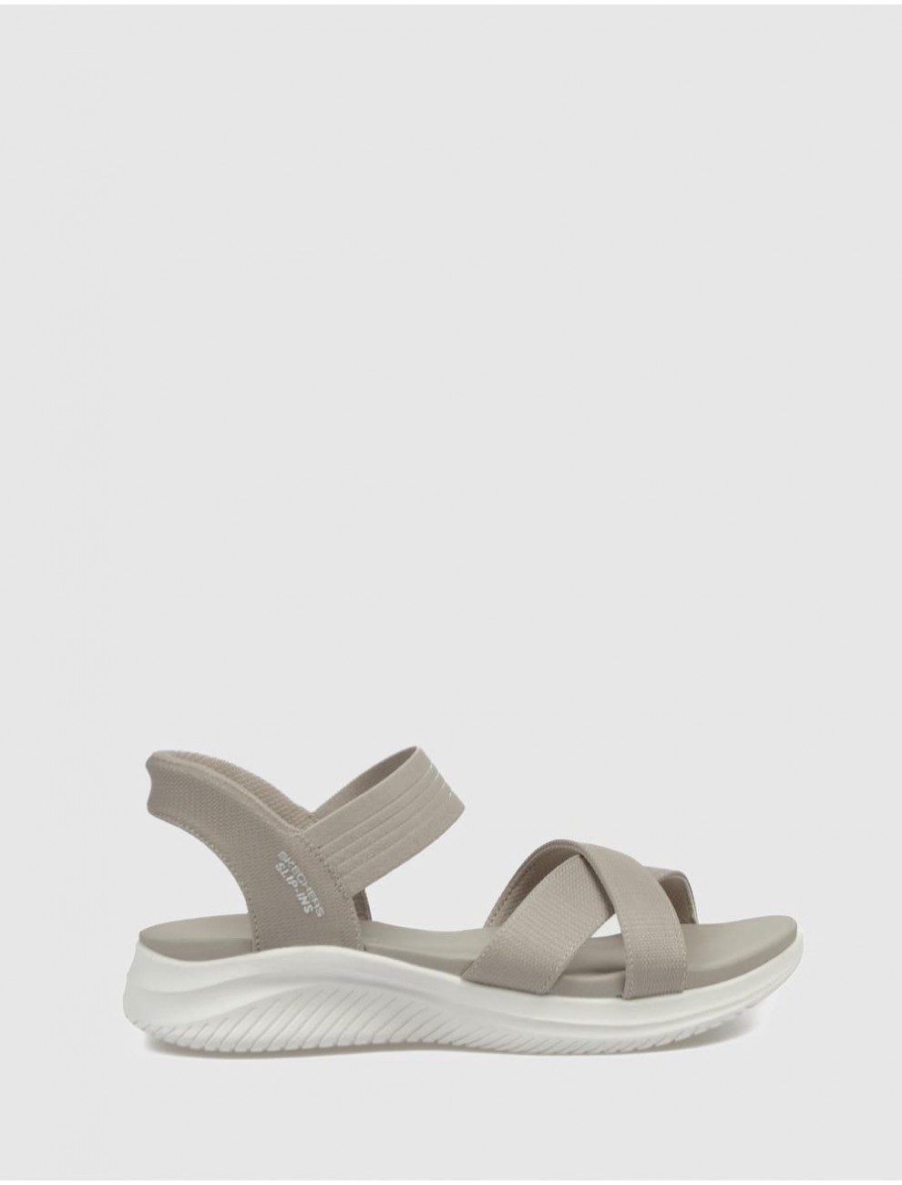 SANDALIA SKECHERS SLIP INS ULTRA FLEX 30 NEVE TAUPE