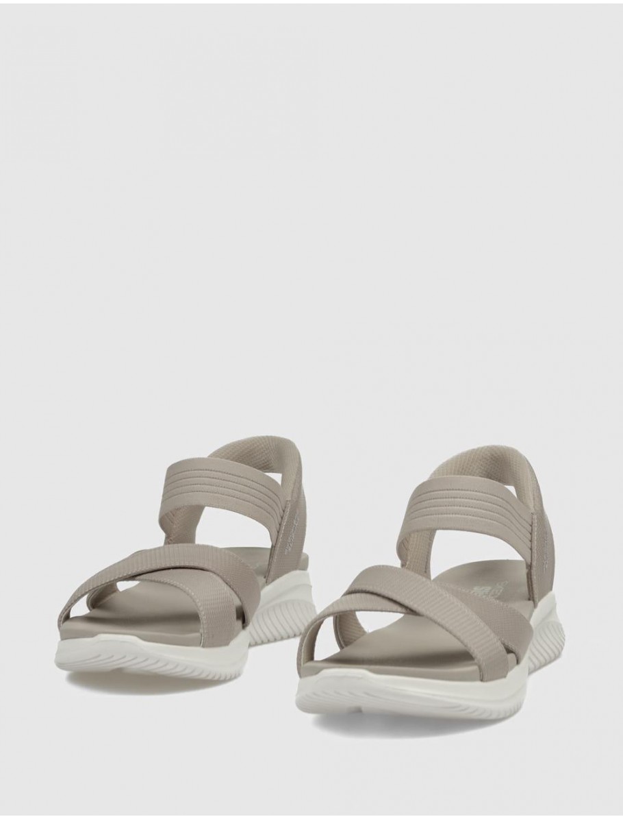 SANDALIA SKECHERS SLIP INS ULTRA FLEX 30 NEVE TAUPE
