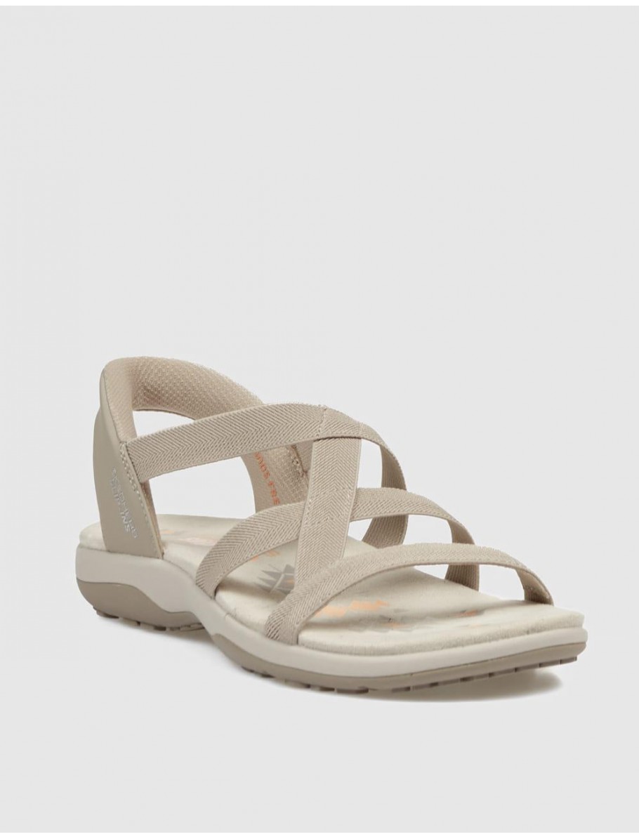 SANDALIA SKECHERS REGGAE SLIM STRETC TAUPE