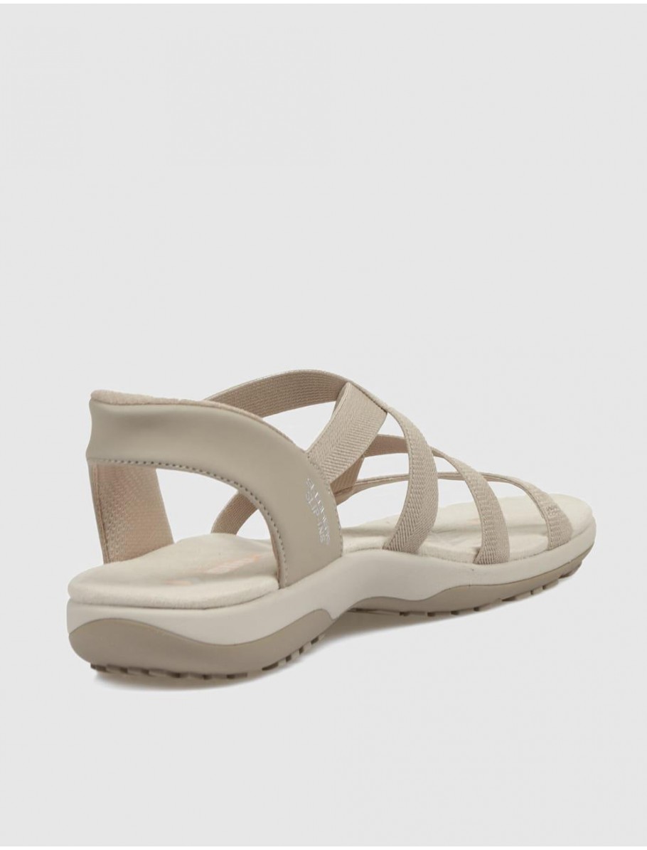 SANDALIA SKECHERS REGGAE SLIM STRETC TAUPE