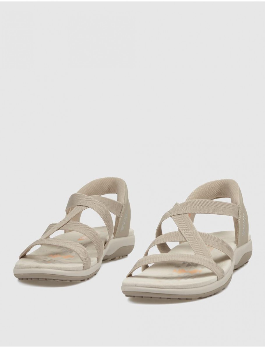 SANDALIA SKECHERS REGGAE SLIM STRETC TAUPE