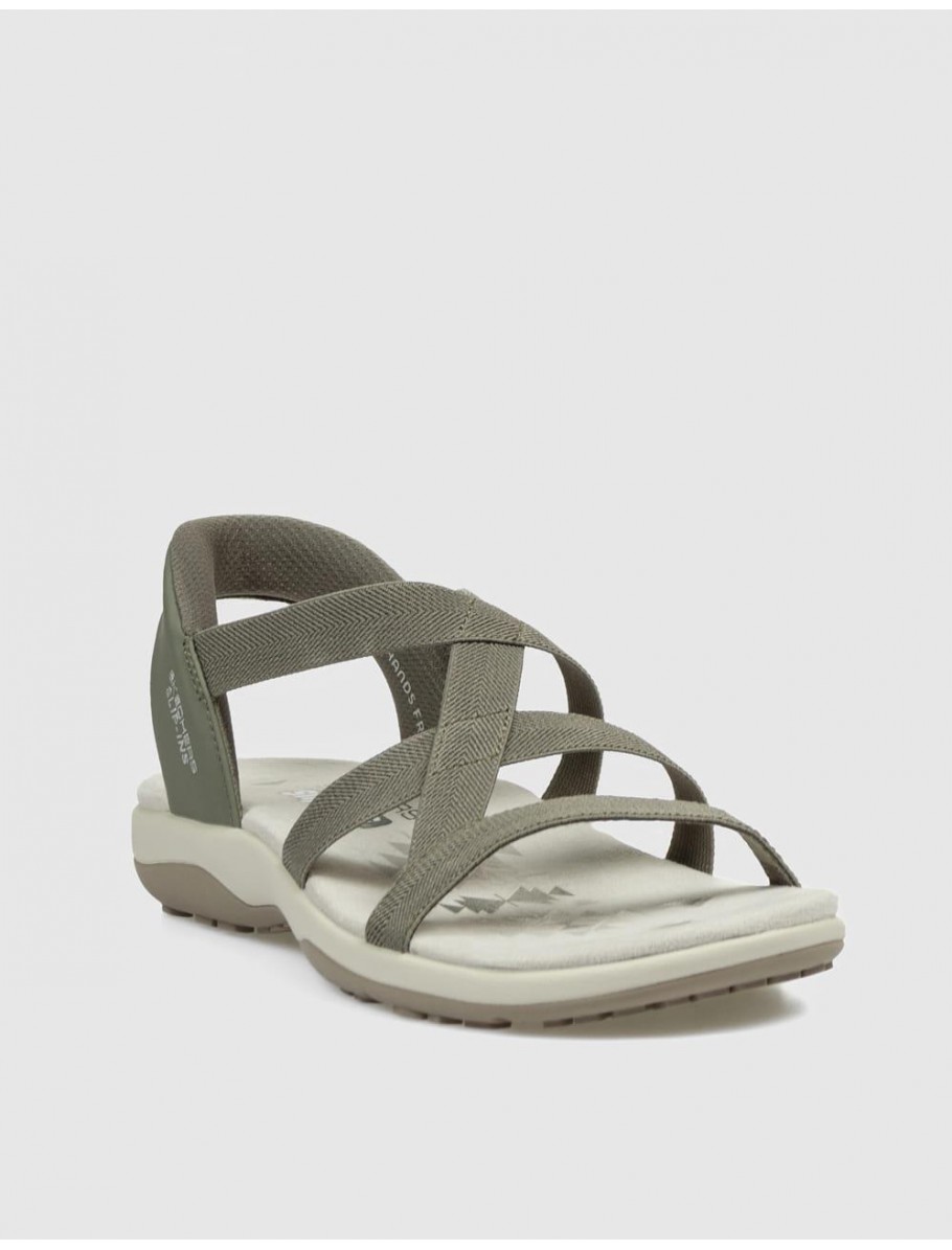 SANDALIA SKECHERS REGGAE SLIM STRETC VERDE