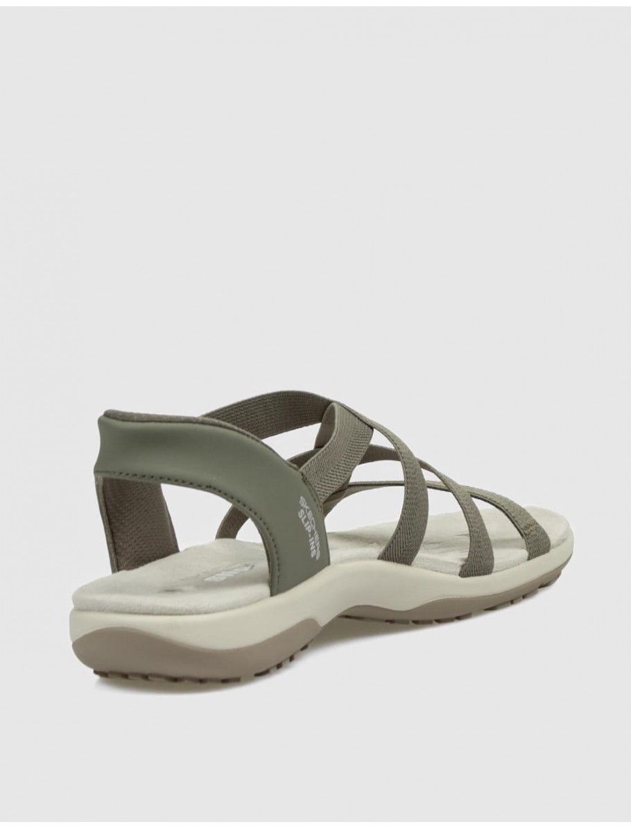 SANDALIA SKECHERS REGGAE SLIM STRETC VERDE