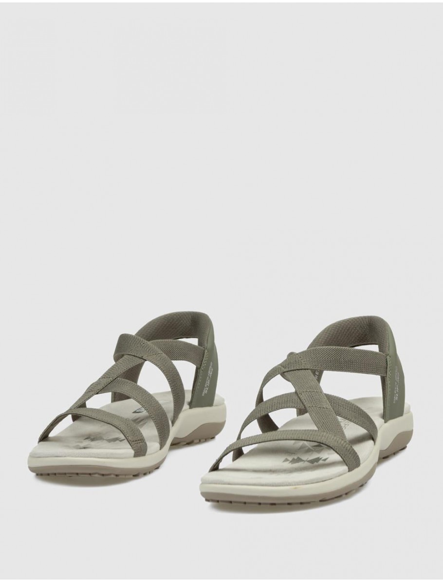 SANDALIA SKECHERS REGGAE SLIM STRETC VERDE