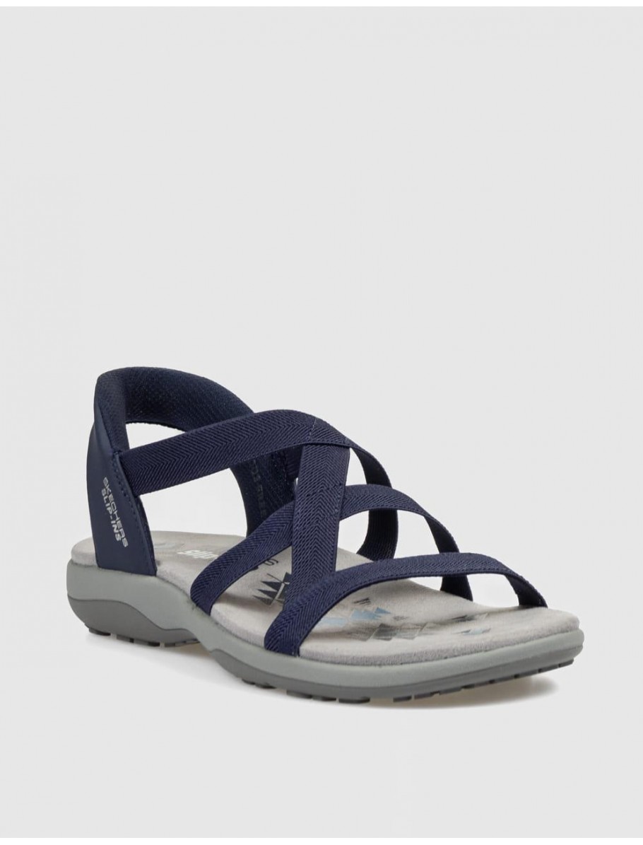 SANDALIA SKECHERS REGGAE SLIM STRETC MARINO
