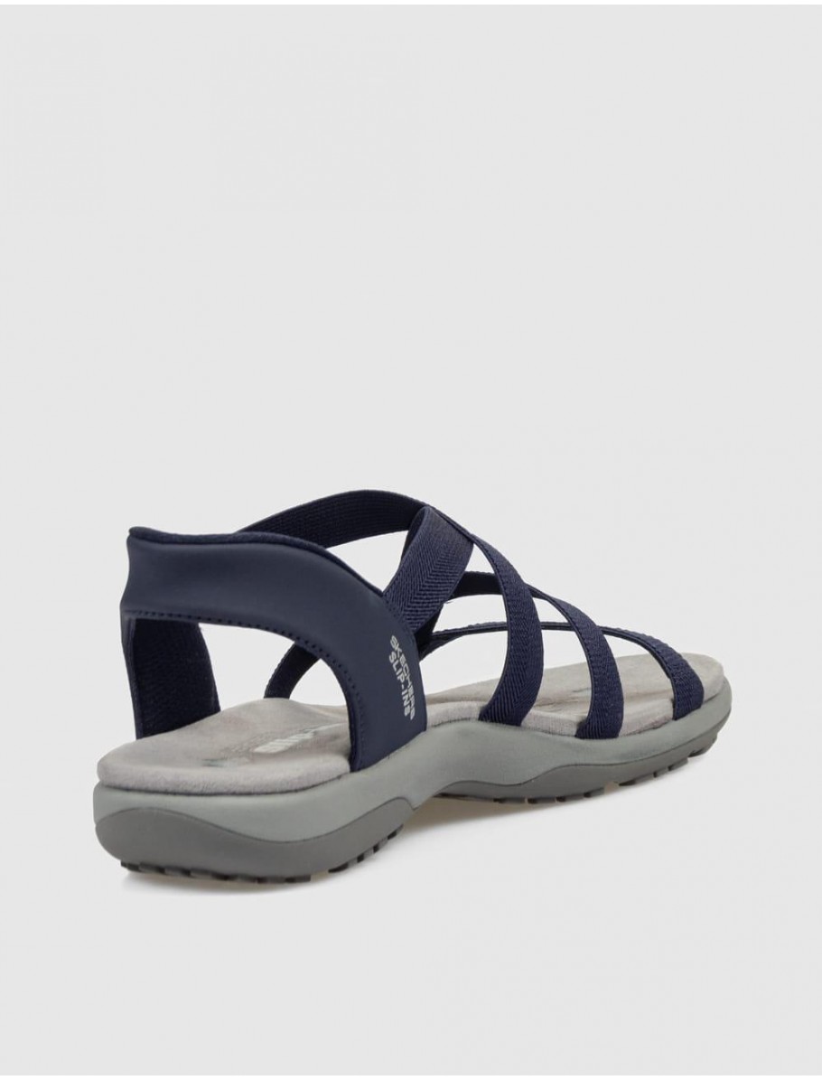SANDALIA SKECHERS REGGAE SLIM STRETC MARINO
