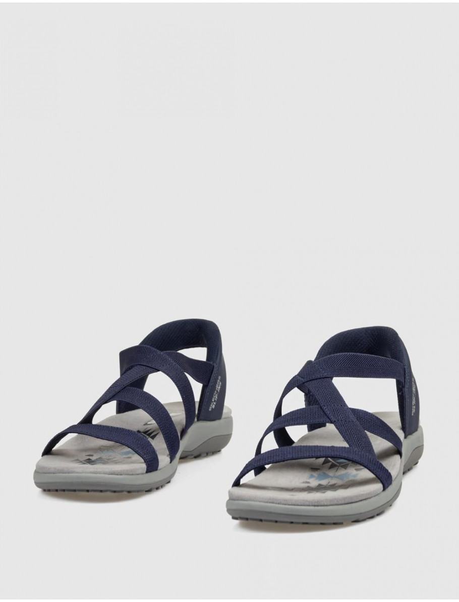 SANDALIA SKECHERS REGGAE SLIM STRETC MARINO