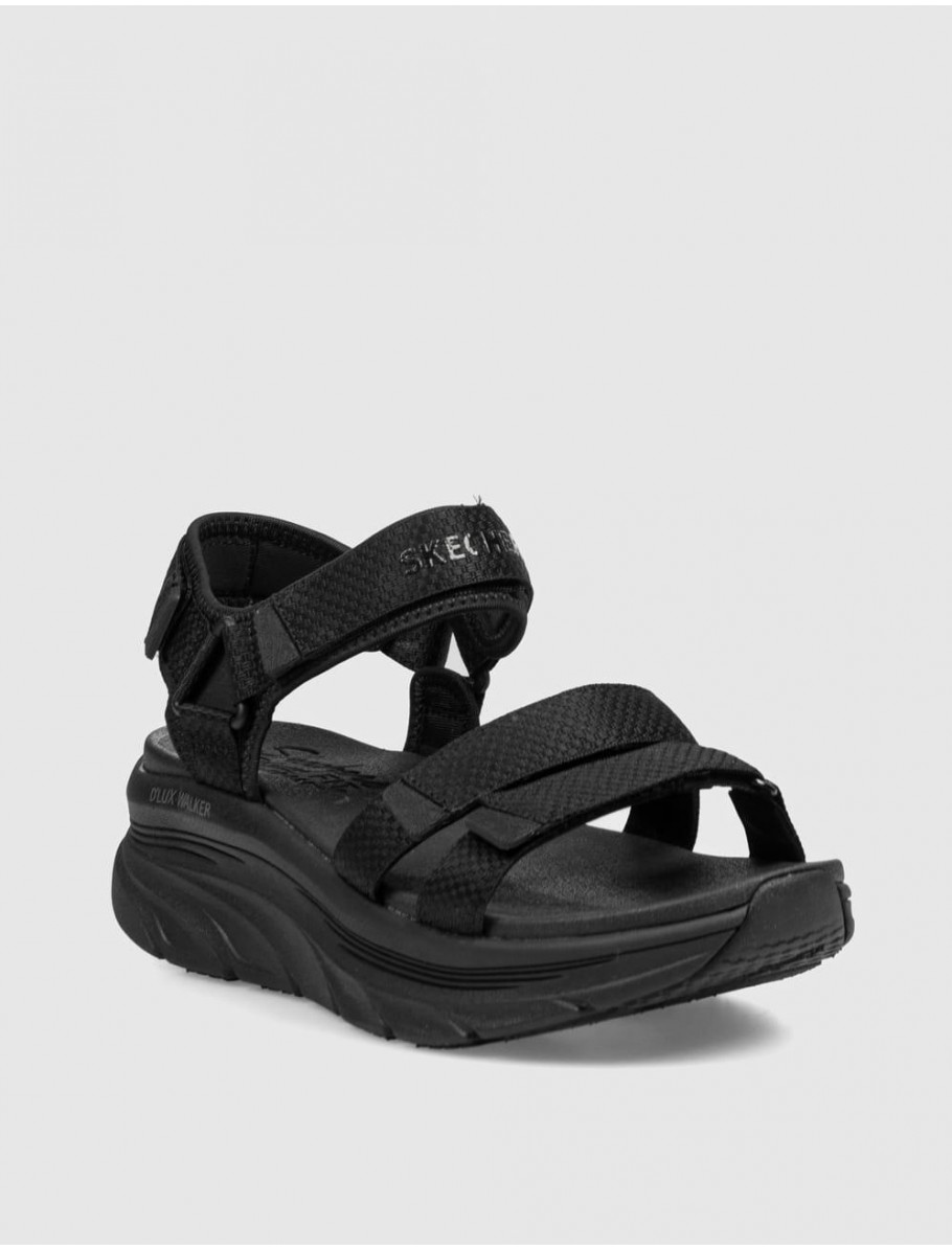 SANDALIA SKECHERS D LUX WALKER SANDAL NEGRO