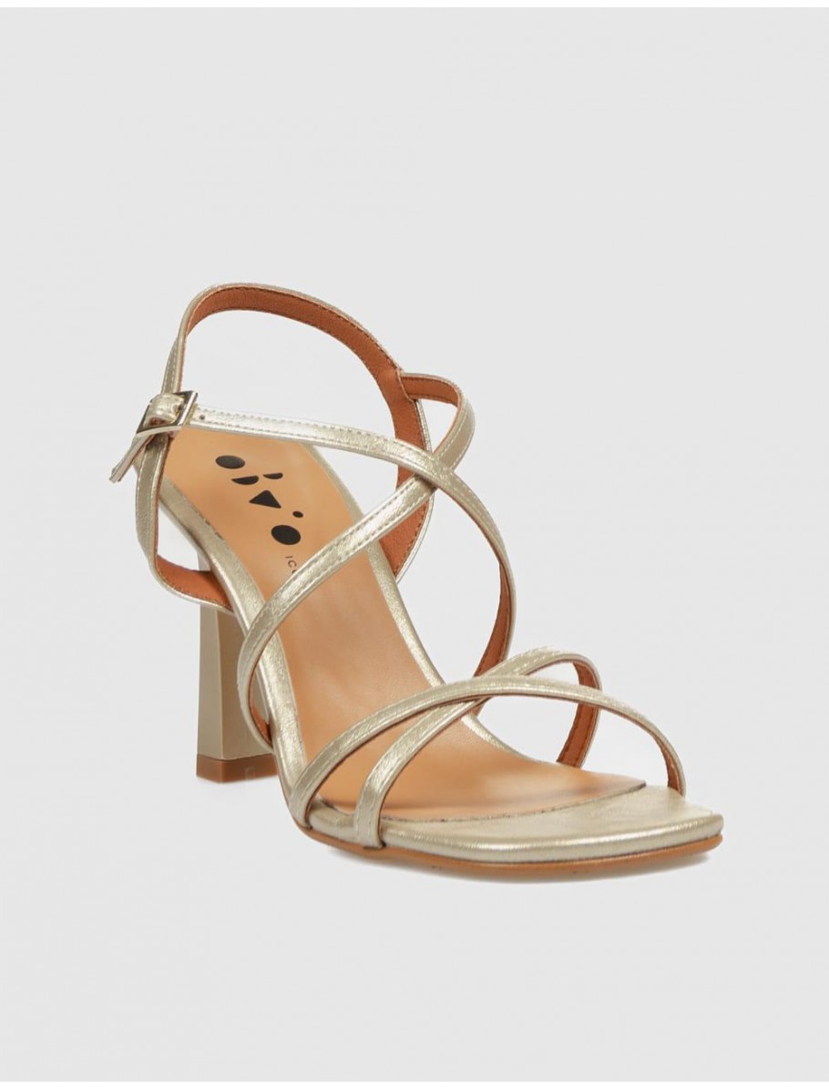 SANDALIA OBVIO SHOES EBLA PLATINO