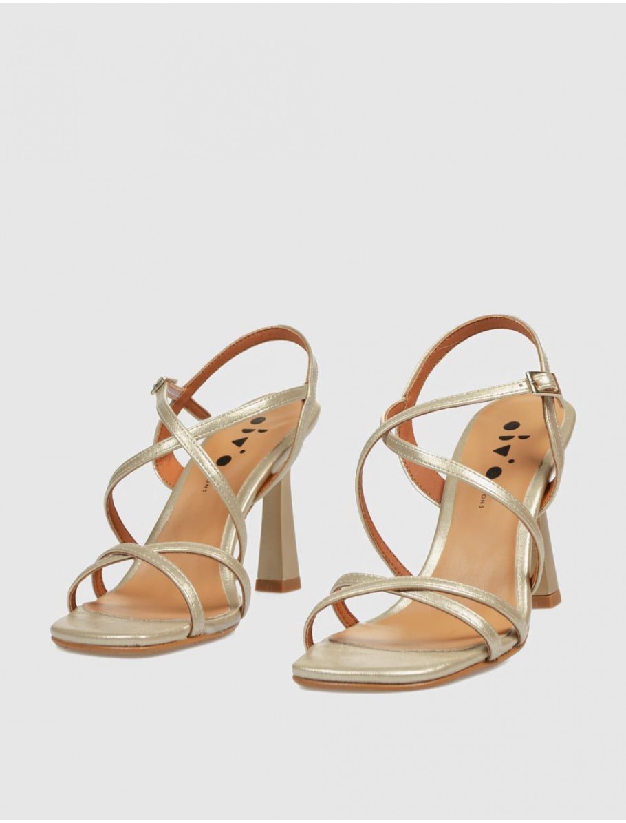 SANDALIA OBVIO SHOES EBLA PLATINO