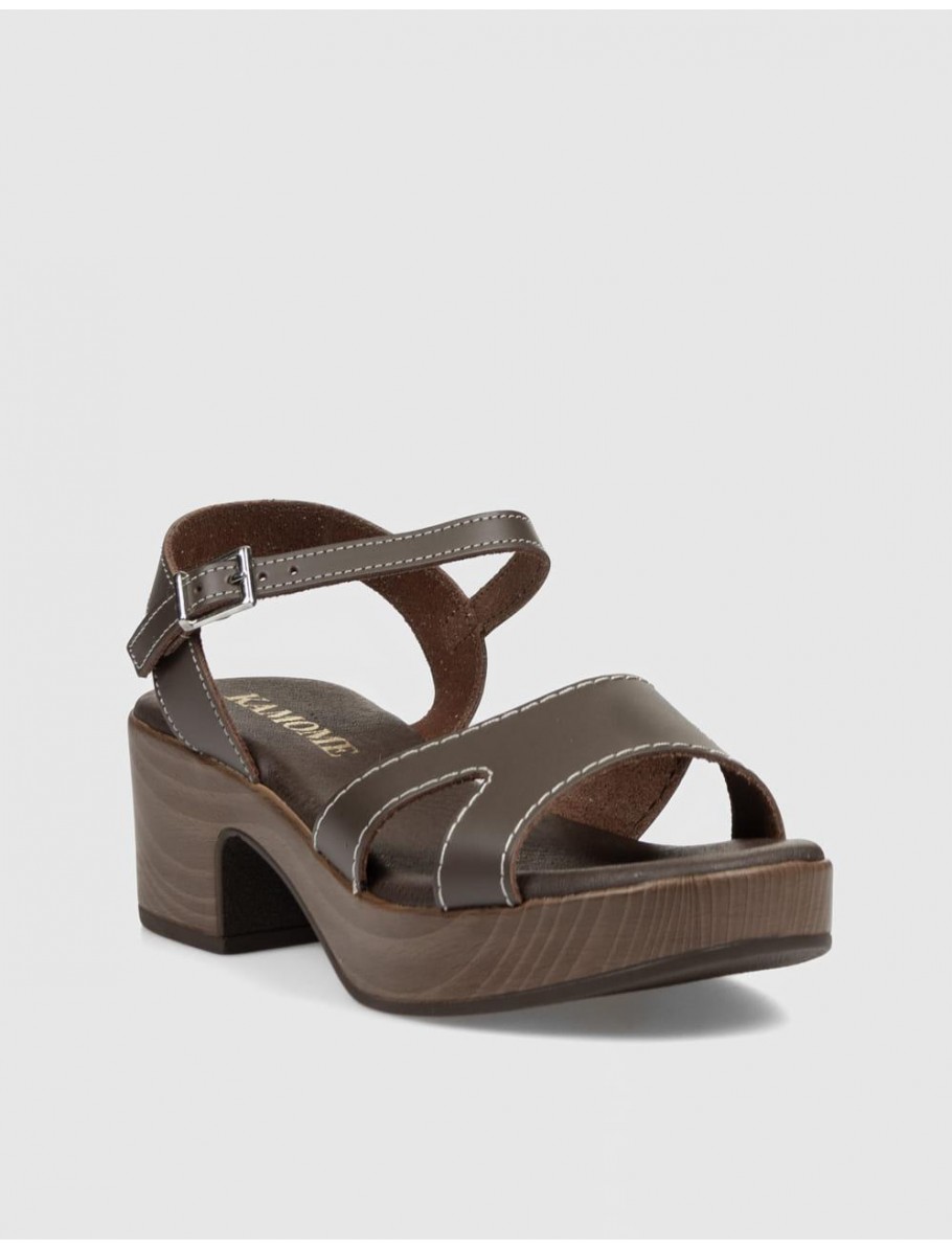 SANDALIA KAMOME LAIN MARRoN