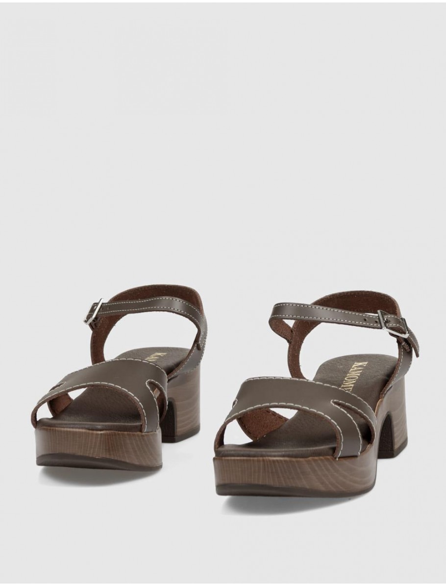 SANDALIA KAMOME LAIN MARRoN