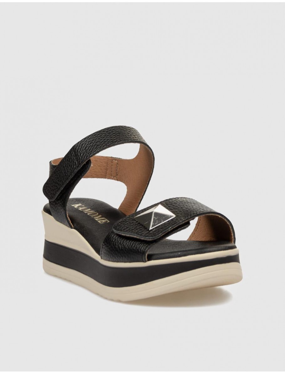 SANDALIA KAMOME GRACE NEGRO