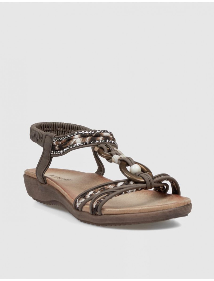 SANDALIA KAMOME TRENDS GAVER MARRoN