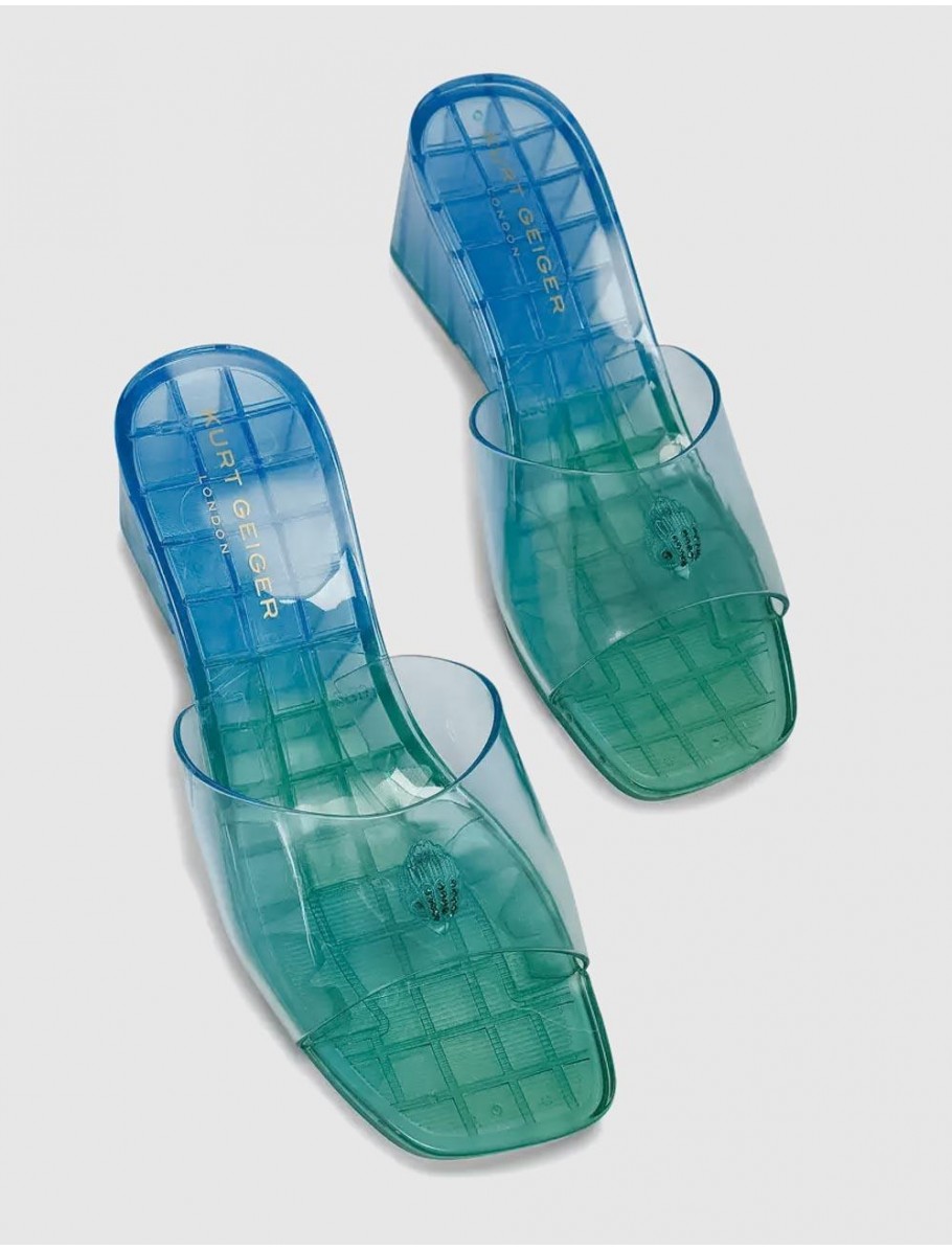 SANDALIA KURT GEIGER MADDISON WEDGE MULE AZUL