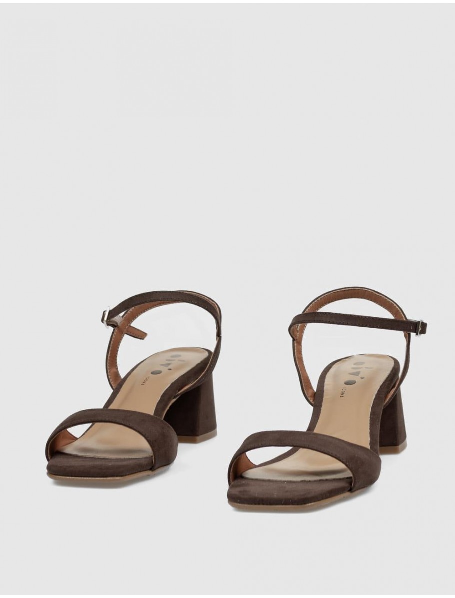 SANDALIA OBVIO SHOES DONIA MARRoN