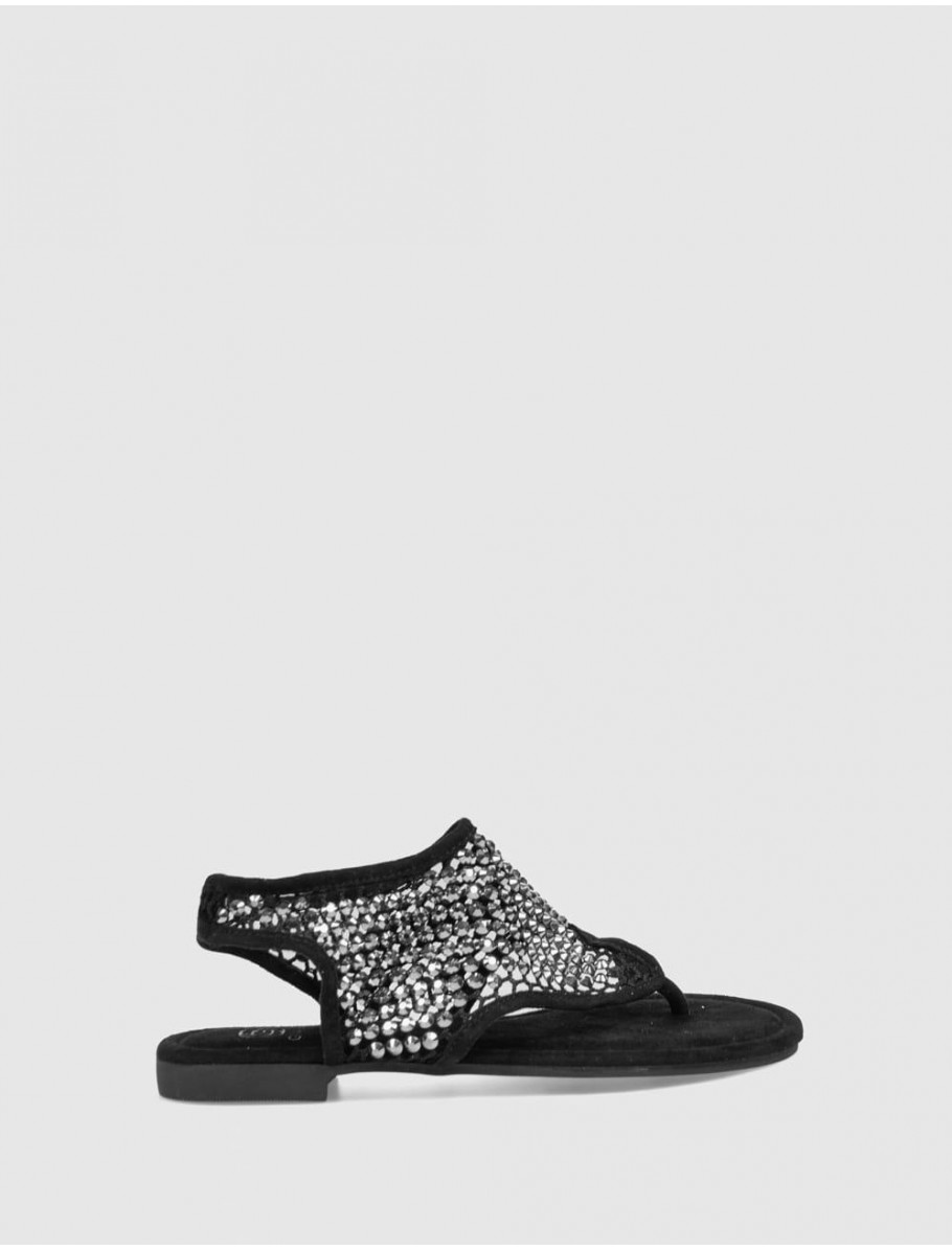 SANDALIA DE DEDO KAMOME TRENDS BOAL NEGRO