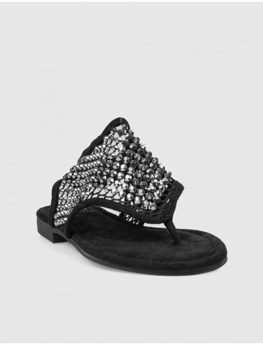SANDALIA DE DEDO KAMOME TRENDS BOAL NEGRO