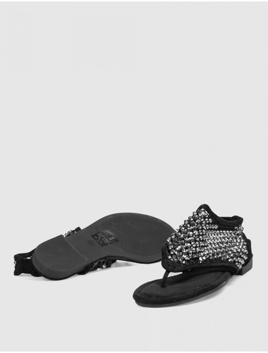 SANDALIA DE DEDO KAMOME TRENDS BOAL NEGRO
