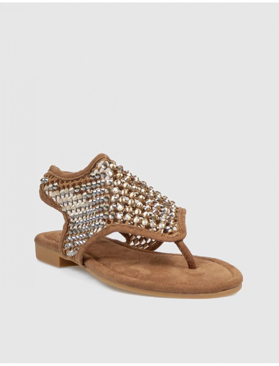 SANDALIA DE DEDO KAMOME TRENDS BOAL MARRoN