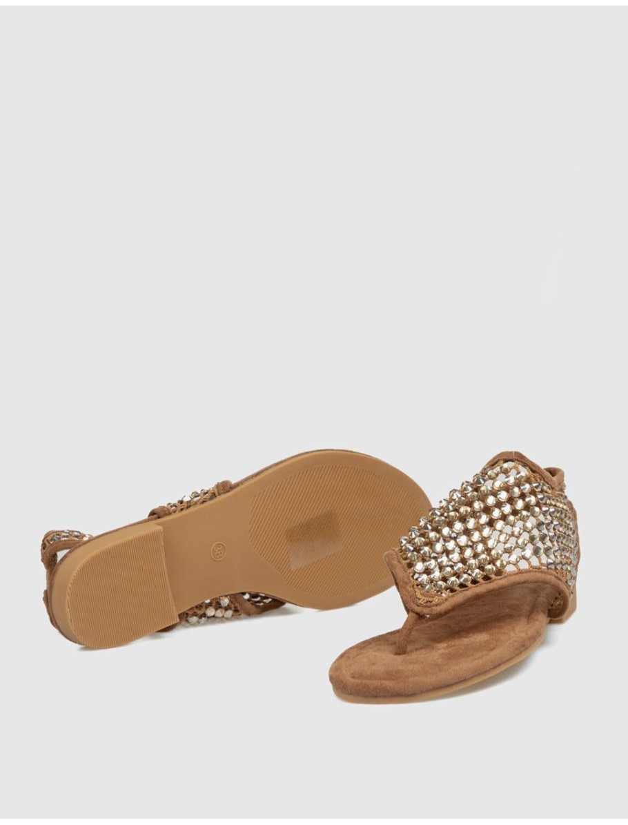 SANDALIA DE DEDO KAMOME TRENDS BOAL MARRoN