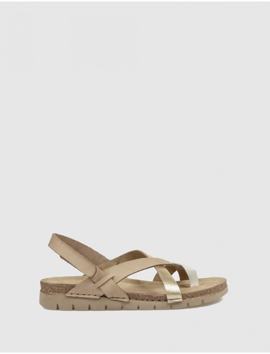 SANDALIA DE DEDO WALK FLY 8580 51000 PLATINO