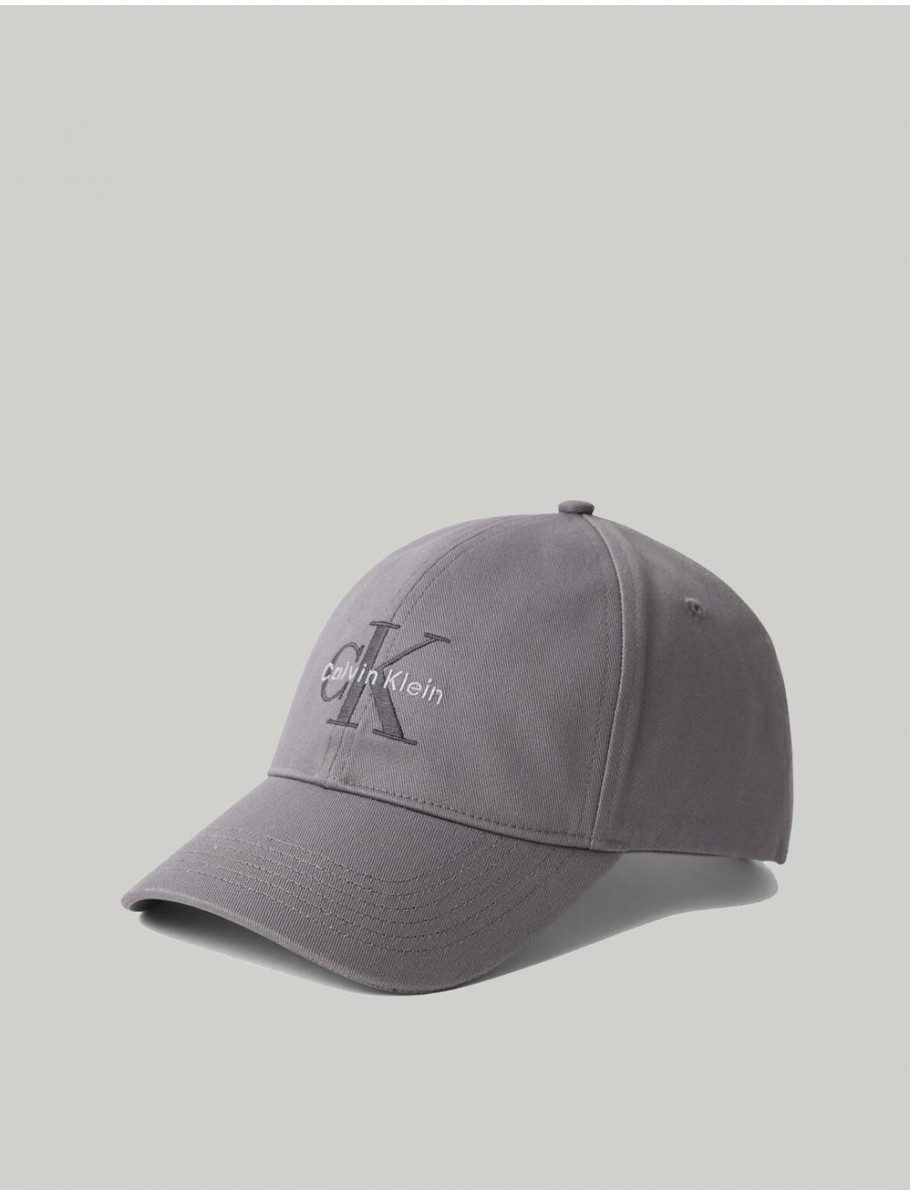 GORRA CALVIN KLEIN MONOLOGO EMBROIDERY BASEBALL CAP GRIS