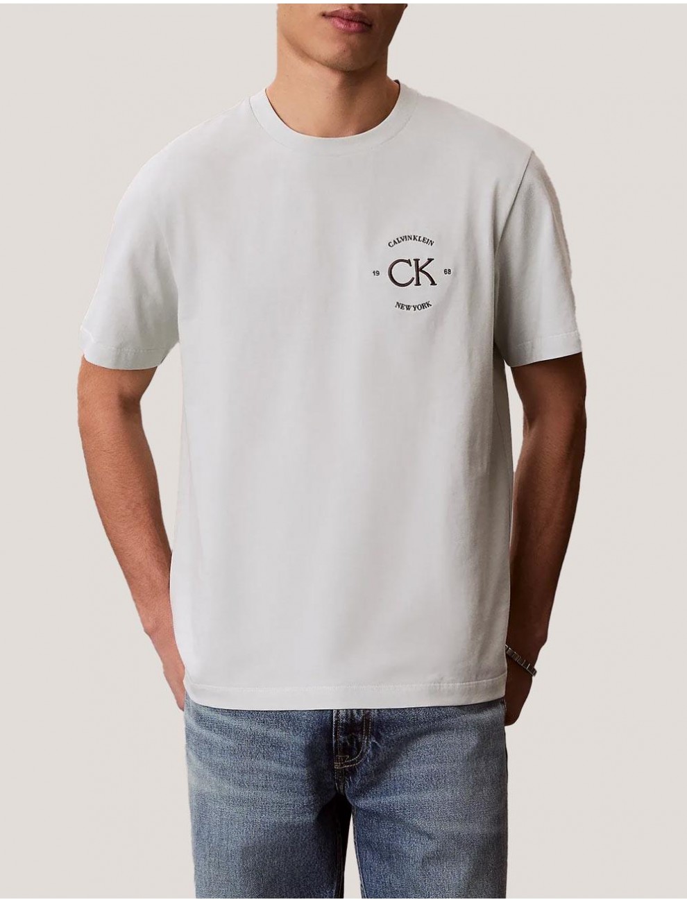 CAMISETA CALVIN KLEIN 20S APRIL GRAPHIC SEASONAL FASHI GRIS