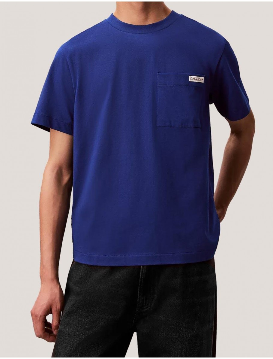 CAMISETA CALVIN KLEIN SS 20S JERSEY EASY AZUL
