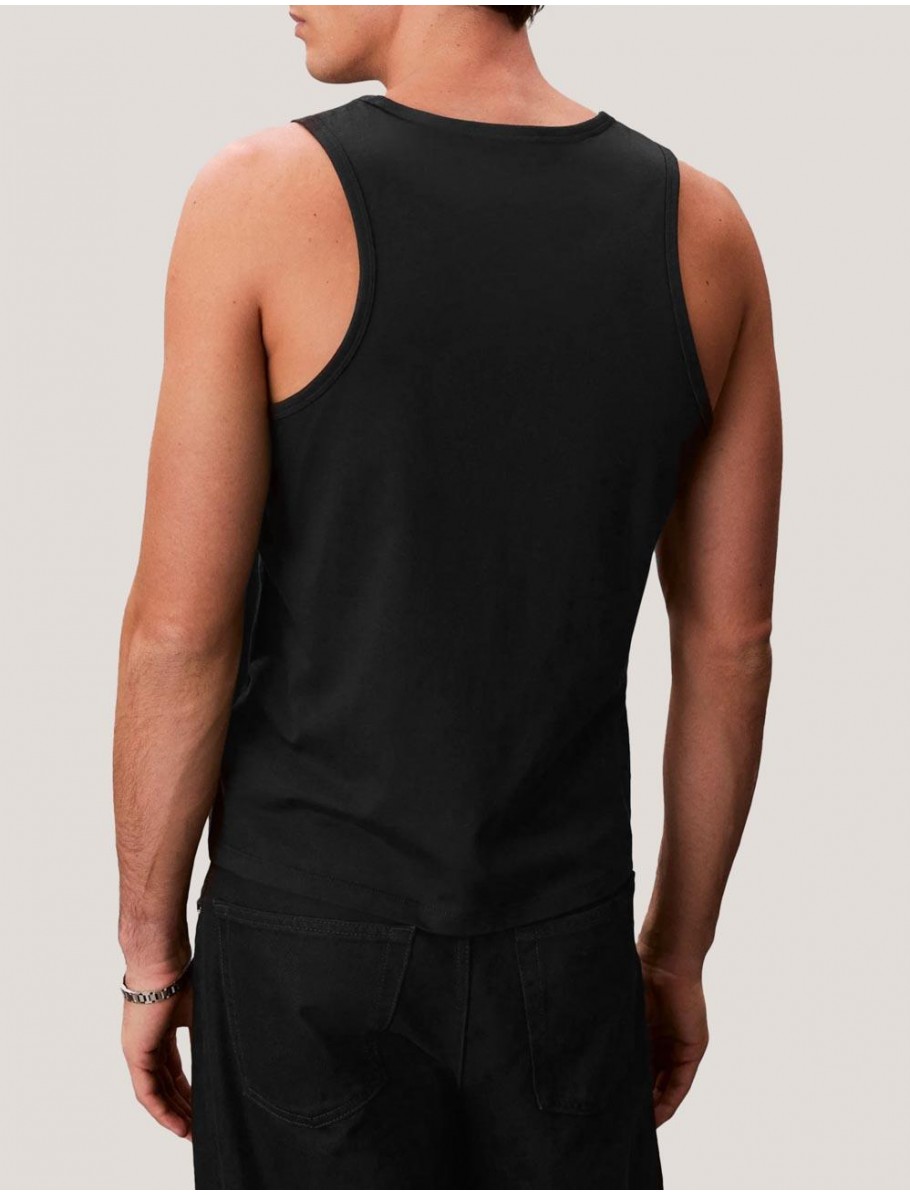 CAMISETA CALVIN KLEIN 30S CLASSIC MICRO MO NEGRO