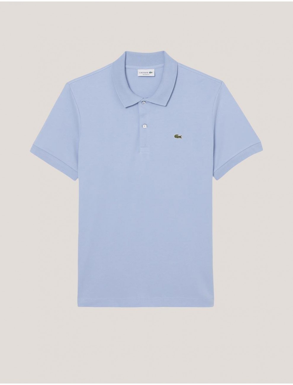 POLO LACOSTE SHORT SLEEVED RIBBED AZUL