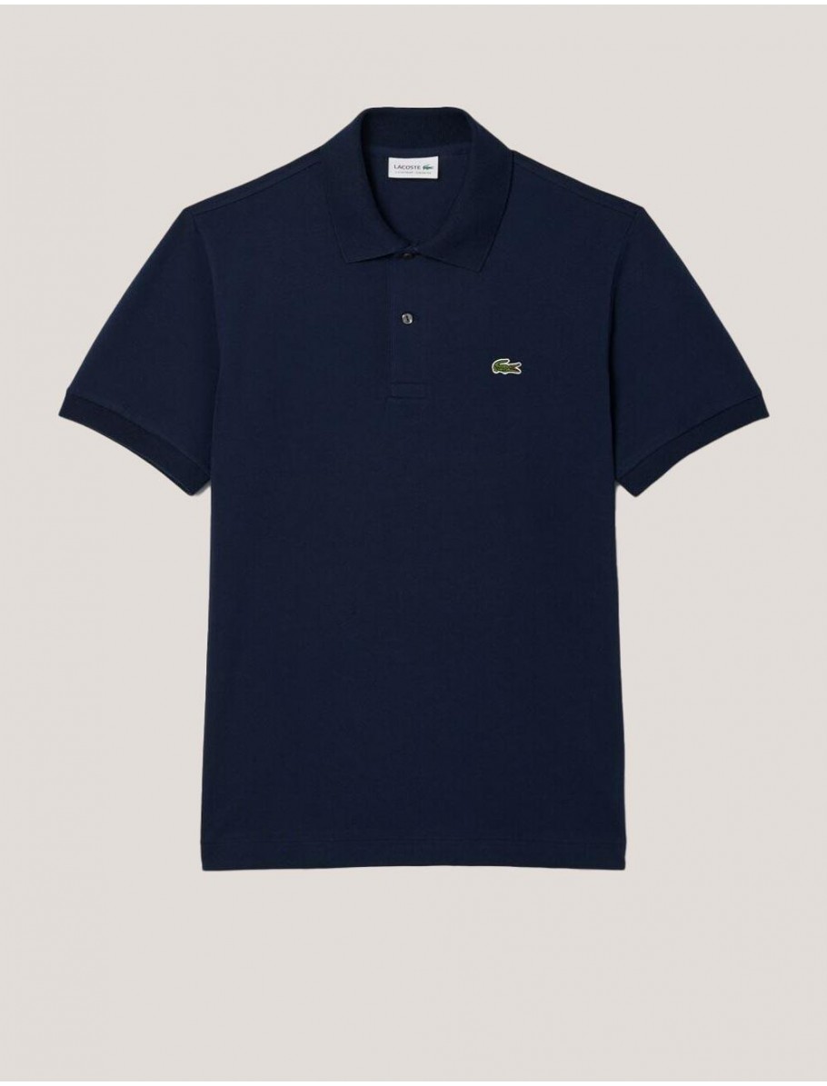 POLO LACOSTE SHORT SLEEVED RIBBED MARINO