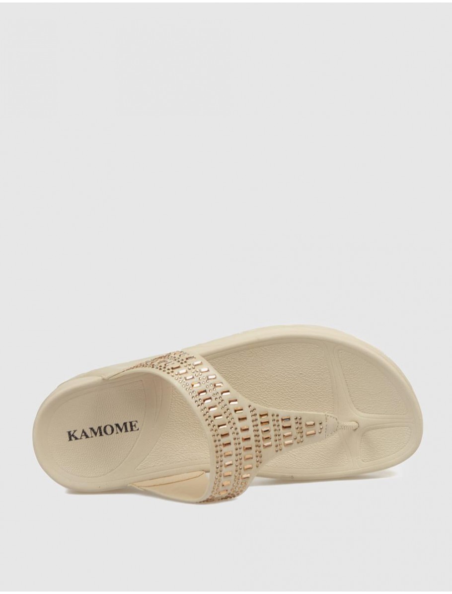 SANDALIA DE DEDO KAMOME TRENDS AMAPOLA BEIG