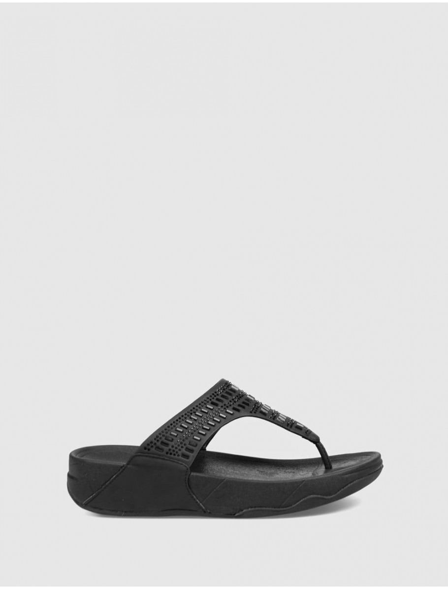 SANDALIA DE DEDO KAMOME TRENDS AMAPOLA NEGRO