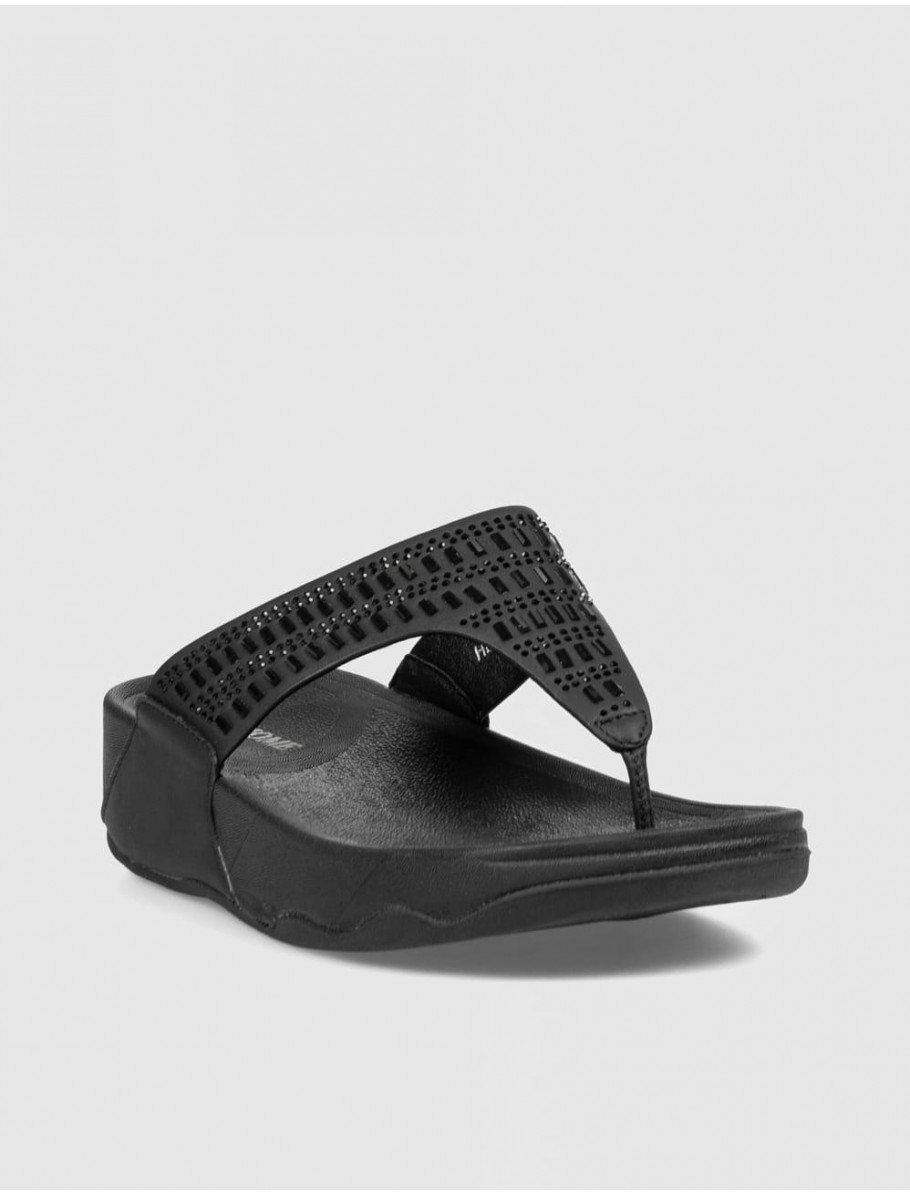 SANDALIA DE DEDO KAMOME TRENDS AMAPOLA NEGRO